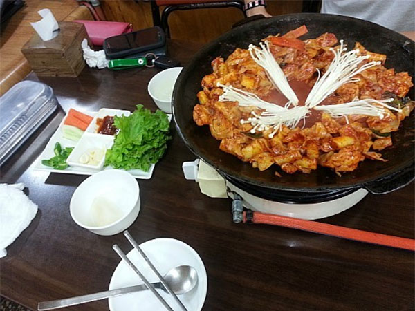 원주시 오학닭갈비 대표 음식