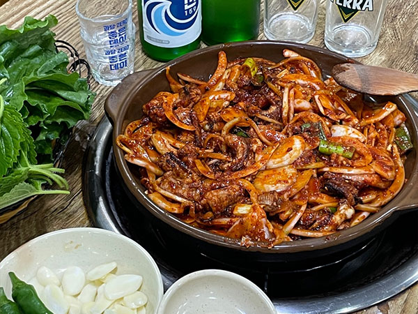 동래구 원조소문난산곰장어 대표 음식