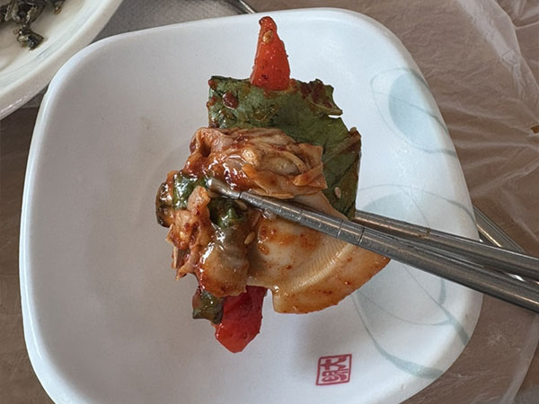 백수식당 백합 밑반찬